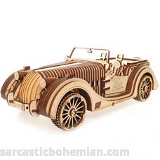 S.T.E.A.M. Line Toys UGears Mechanical Models 3-D Wooden Puzzle Mechanical Roadster VM-01 B07DNDRTRM